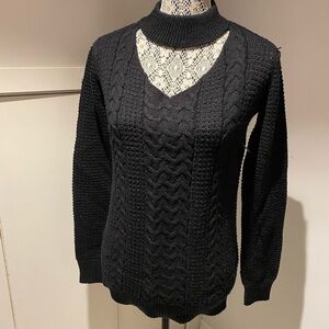 Holt Renfrew cutout sweater turtleneck worn once S